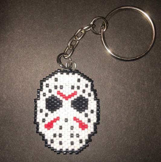 Jason Vorhees Beaded Keyring