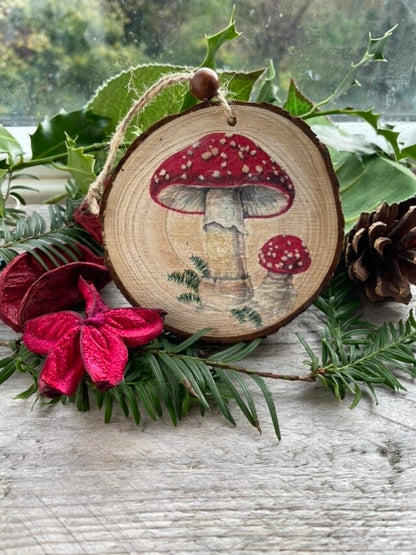 Toadstool hanging decoration