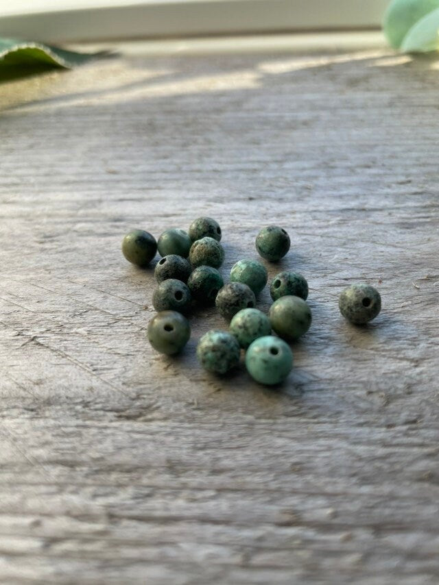 African Turquoise beads 6.5mm