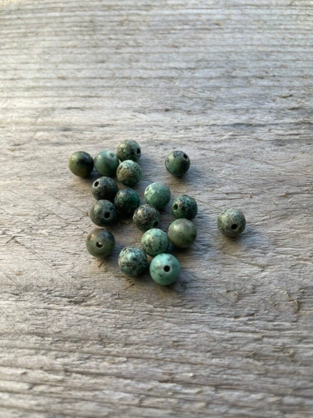 African Turquoise beads 6.5mm