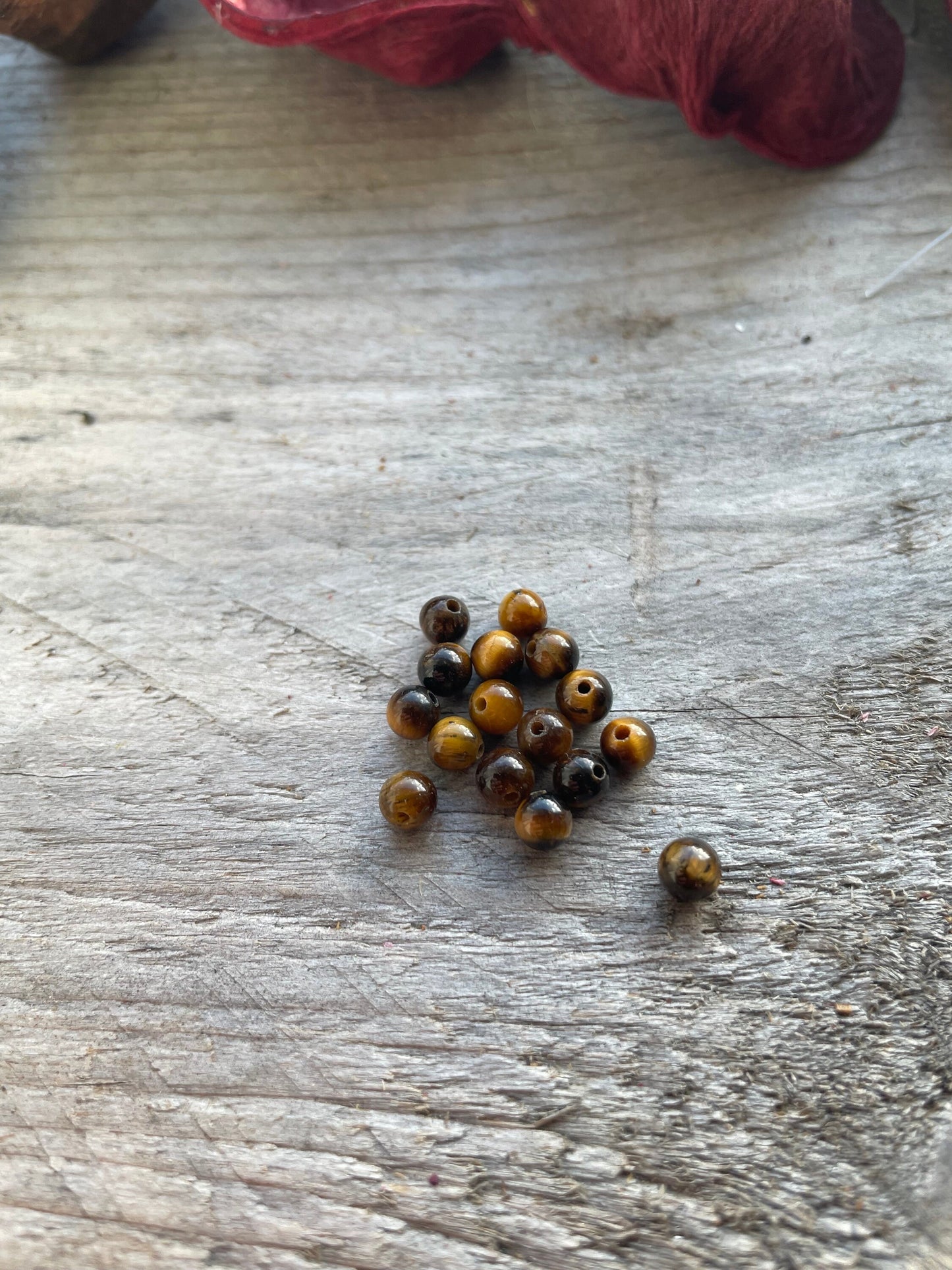 Natural Yellow Tiger Eye Stone Beads Round Beads 4mm