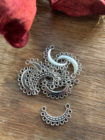 Antique Silver Earring Connector 21 x 14 mm