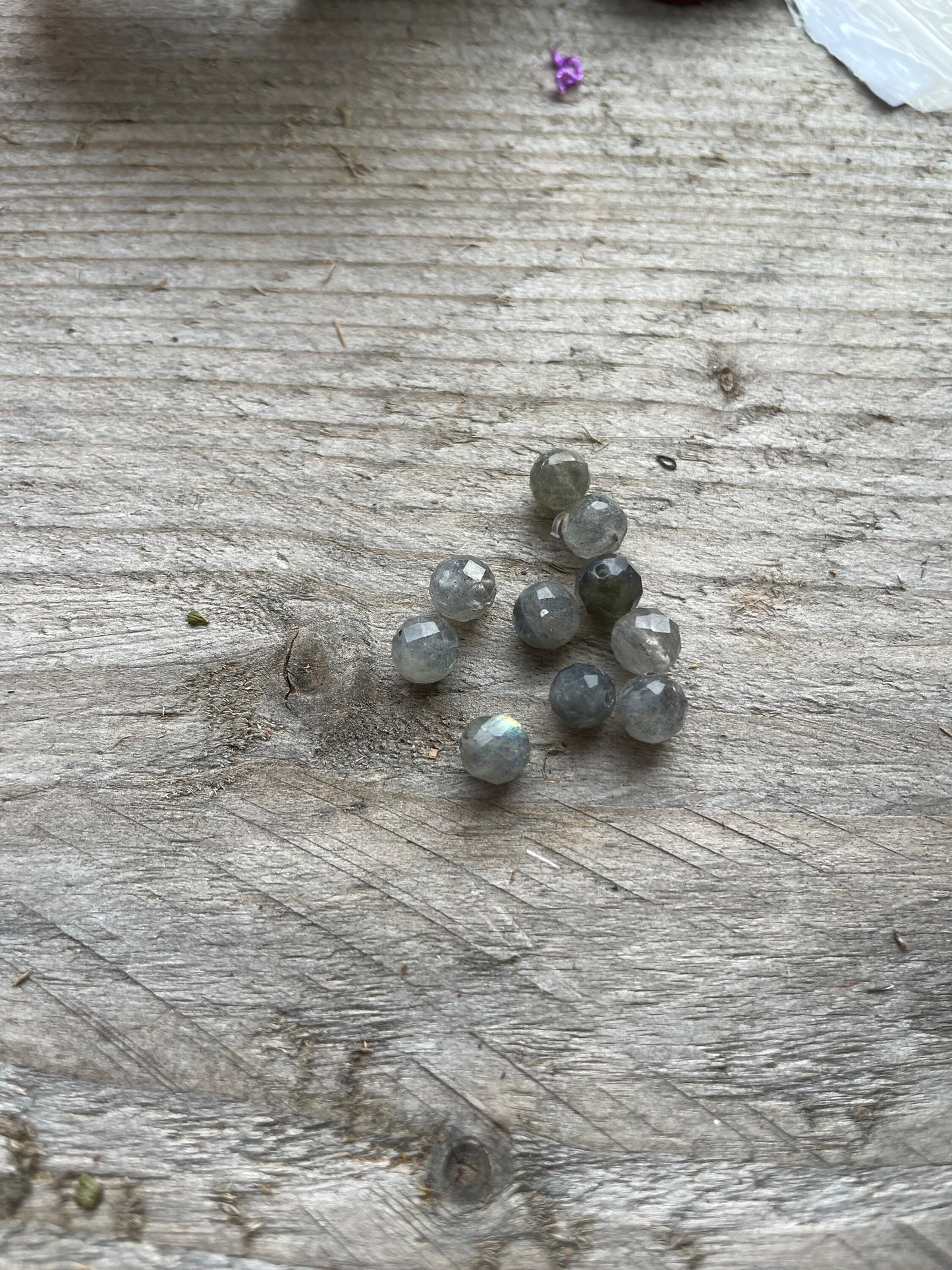 Natural Grey Labradorite Beads 6mm,1mm hole.