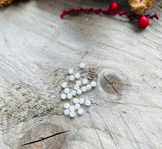 Natural Moonstone faceted Beads 3mm