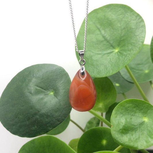 Carnelian Drop Necklace | Witch, Cleansing, Magick, Crystal Jewellery