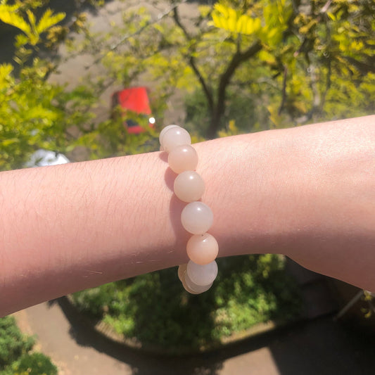 Pink Aventurine Beaded 12mm Stretch Bracelet | Crystals, Fairycore, Witch, Healing, Psychic, Spiritual, Magic Jewellery