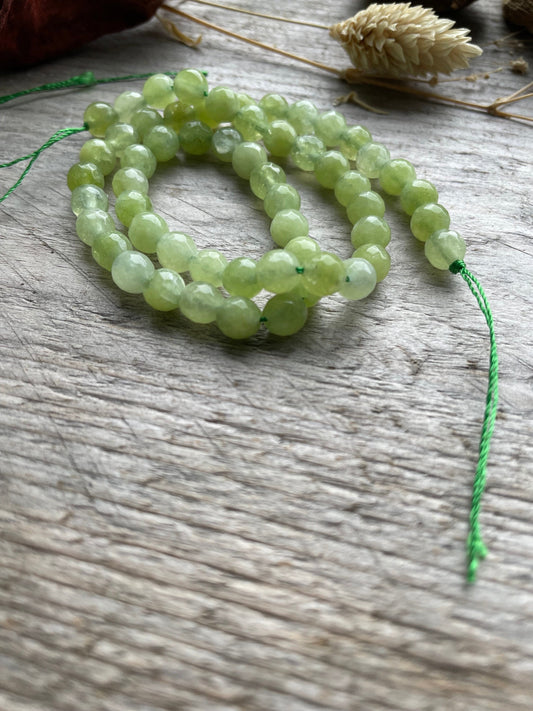 Olivine facted 6mm bead