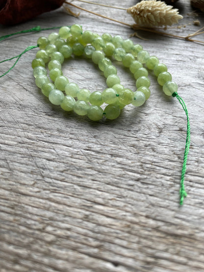 Olivine facted 6mm bead