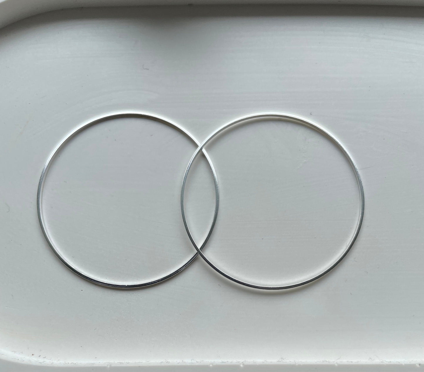 Silver circle connectors 38mm