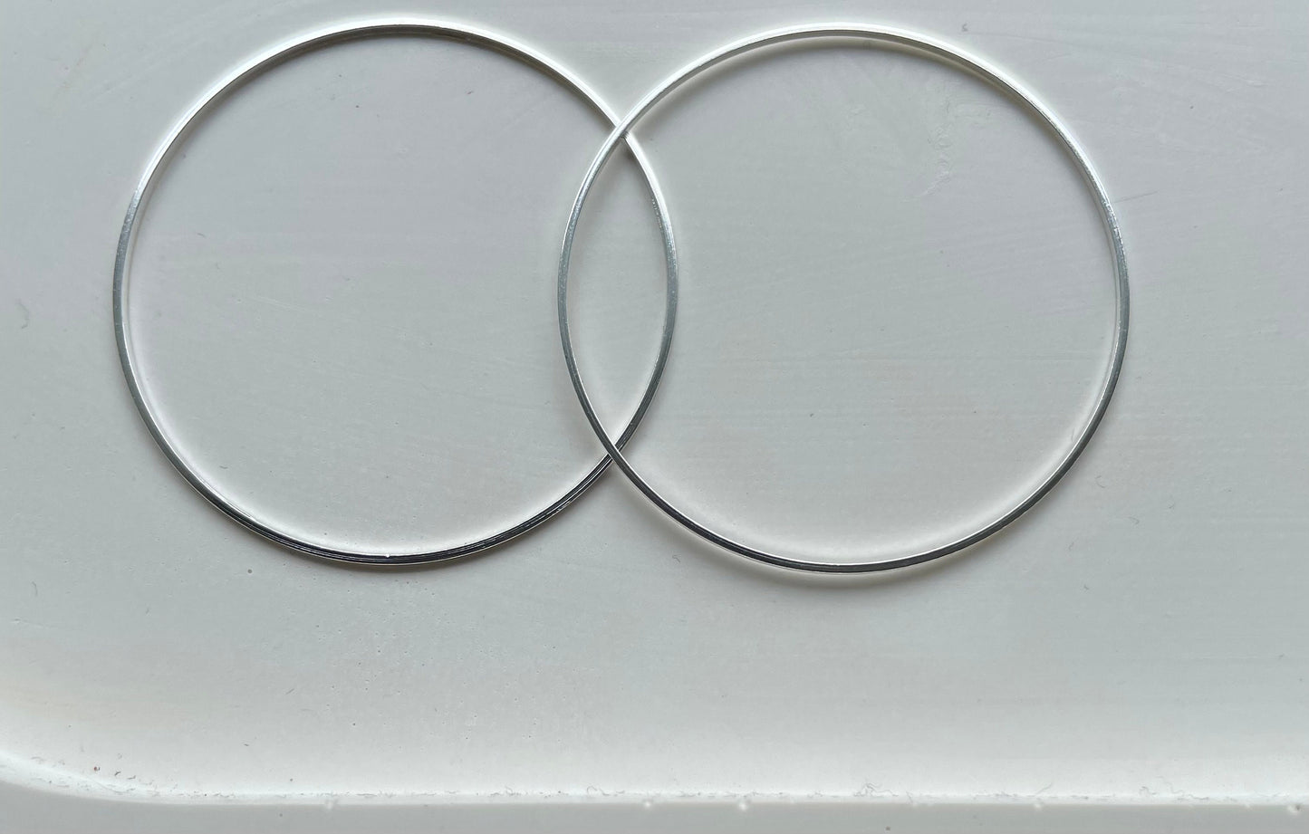 Silver circle connectors 38mm