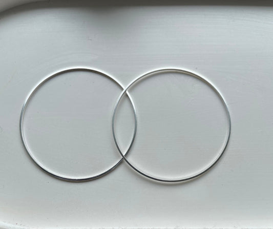 Silver circle connectors 38mm