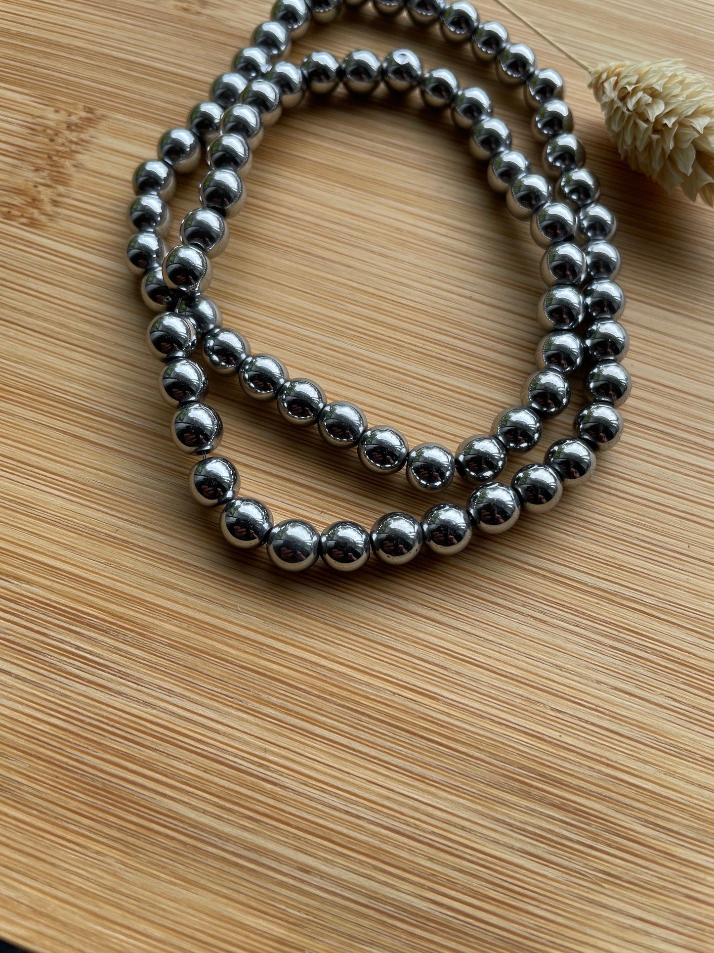 Silver Hematite 6mm