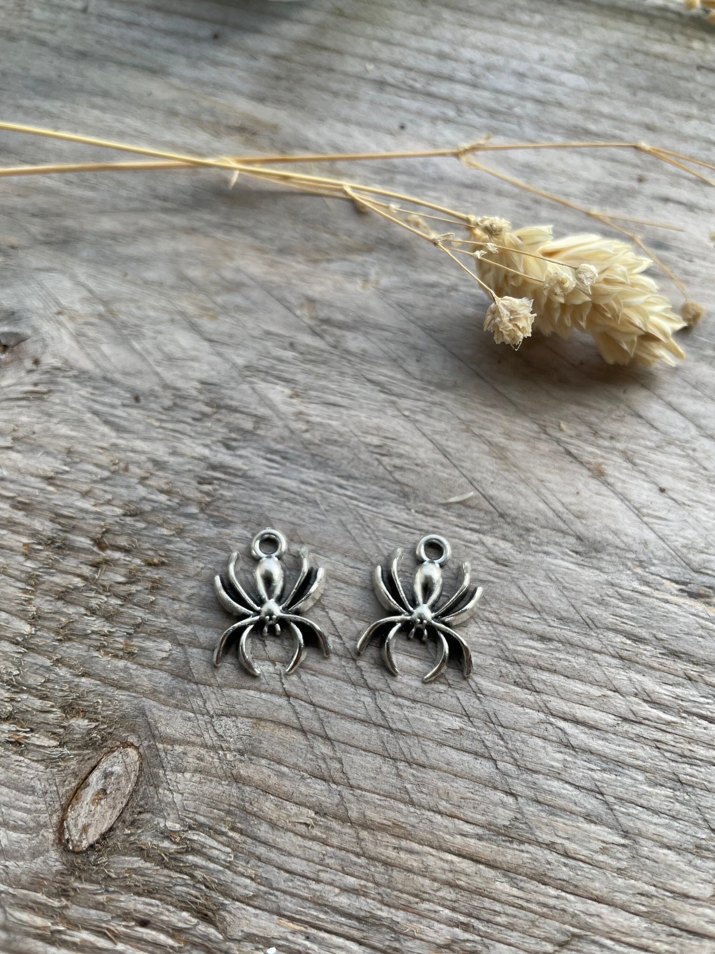 Spider charm 17 x 14 mm Antique silver