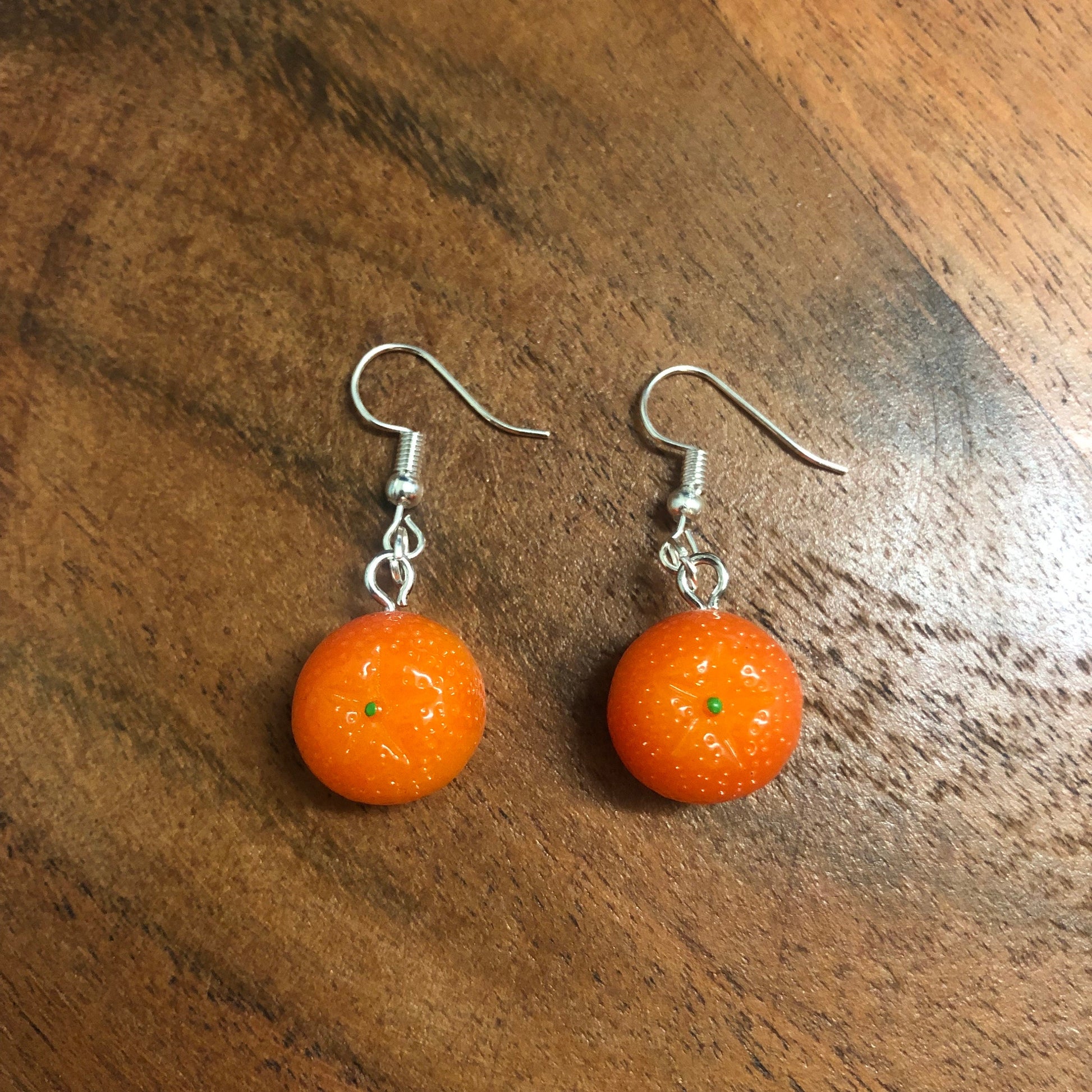 Whole Orange Earrings | In Ear and Clip Ons Available | Fruit, Fruity, Summer, Winter, Xmas, Foodie, Statement, Unique, Unusual Jewellery