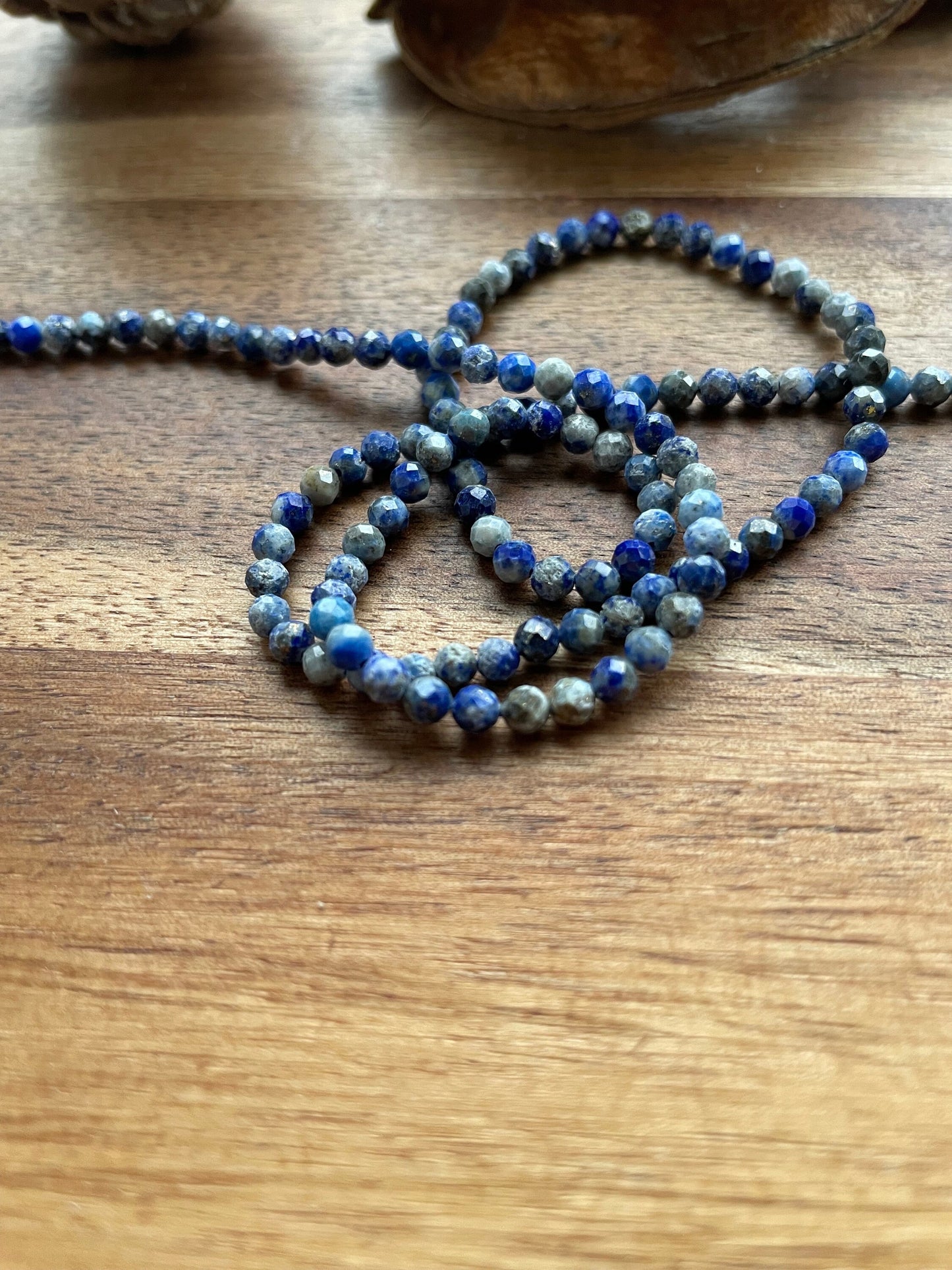 Faceted sodalite 4mm beads