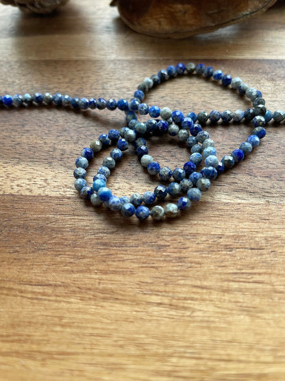 Faceted sodalite 4mm beads