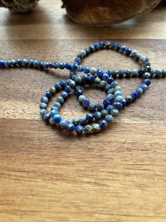 Faceted sodalite 4mm beads