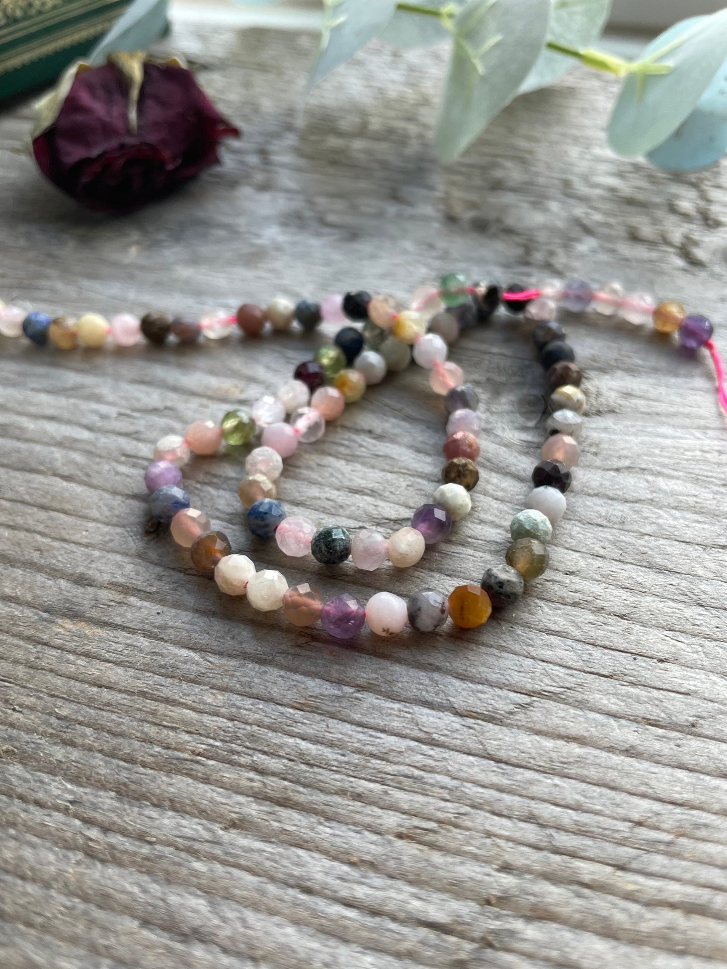 Natural Mixed Gemstone Beads 4mm