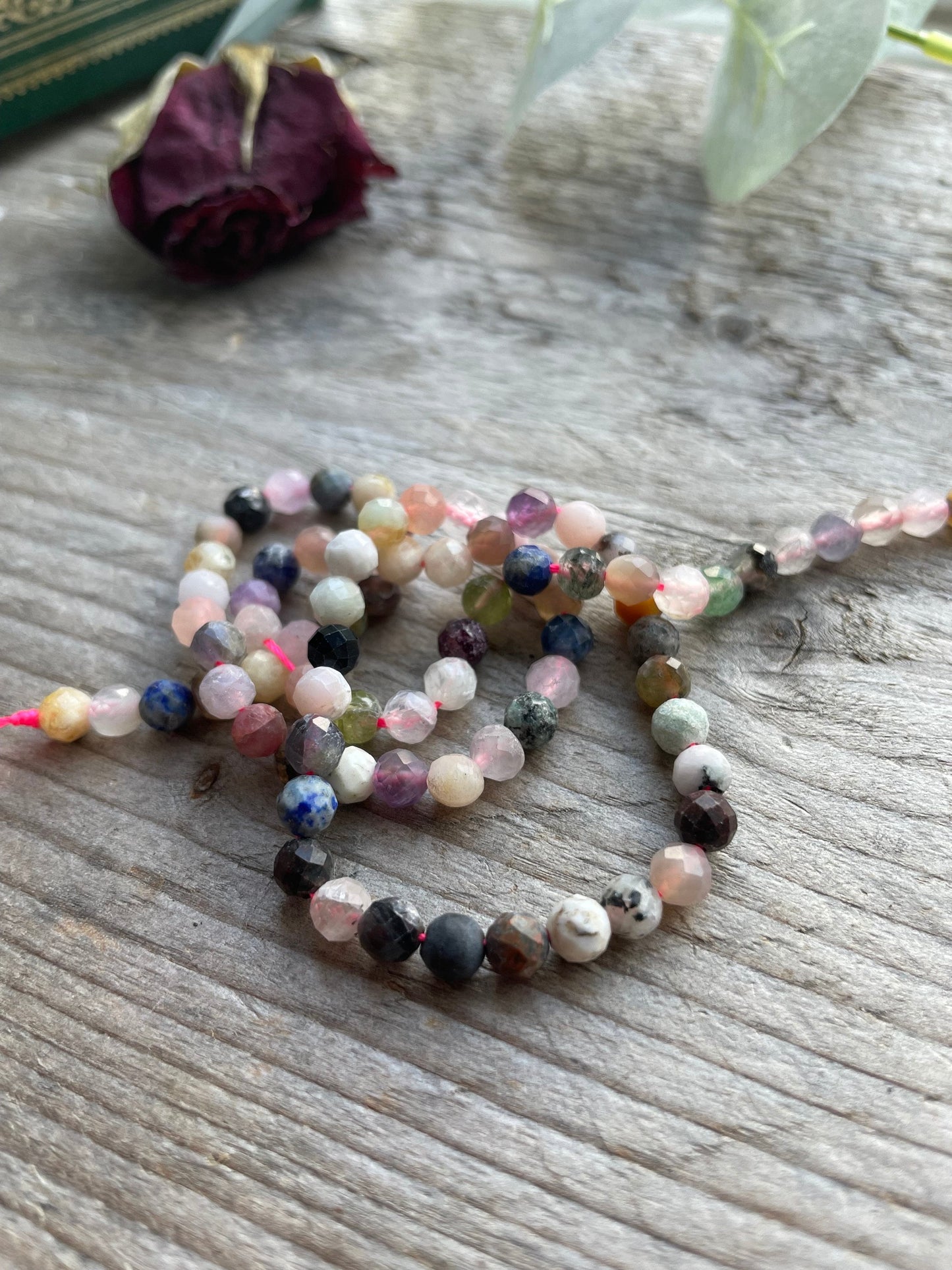 Natural Mixed Gemstone Beads 4mm