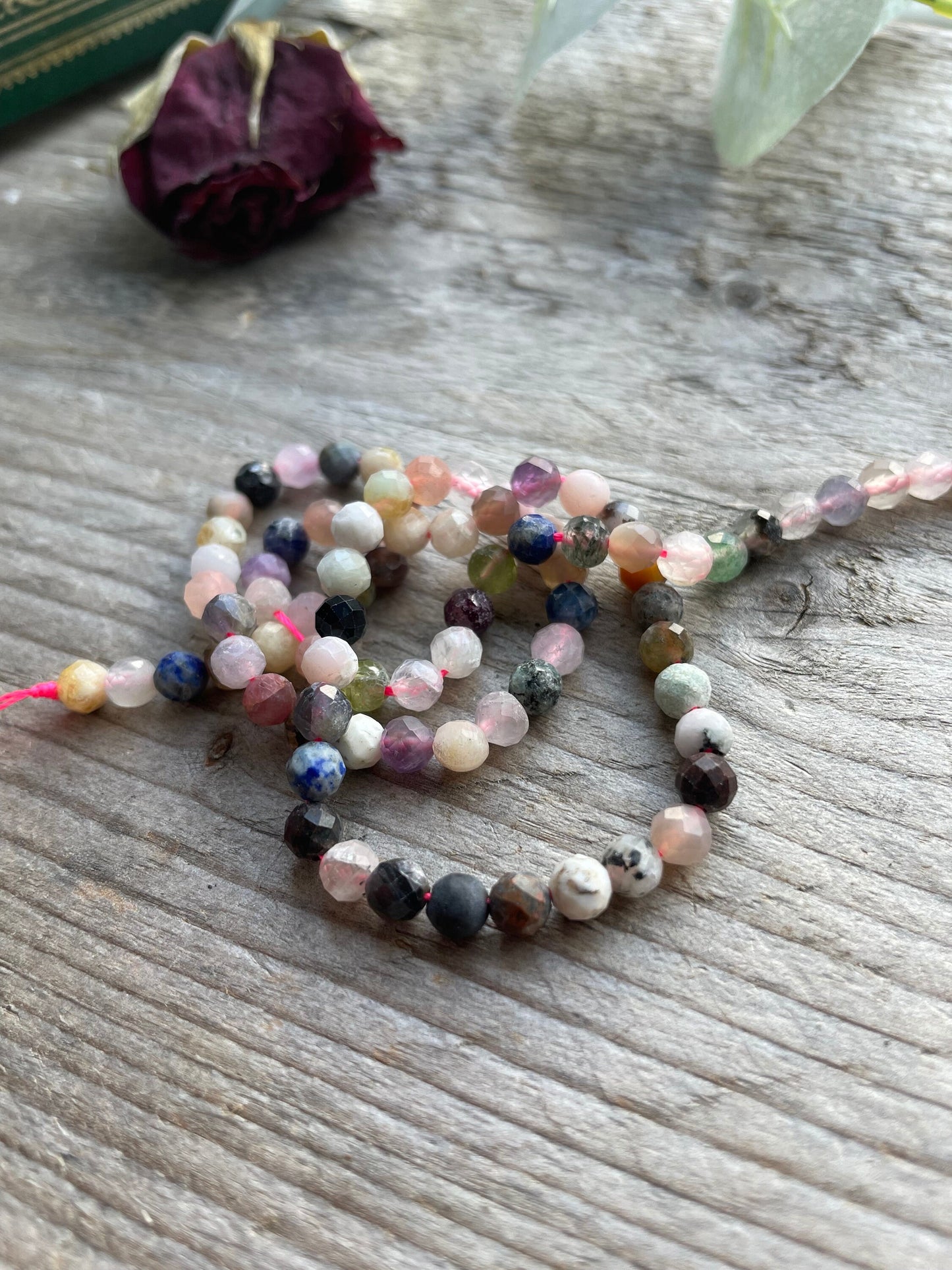 Natural Mixed Gemstone Beads 4mm