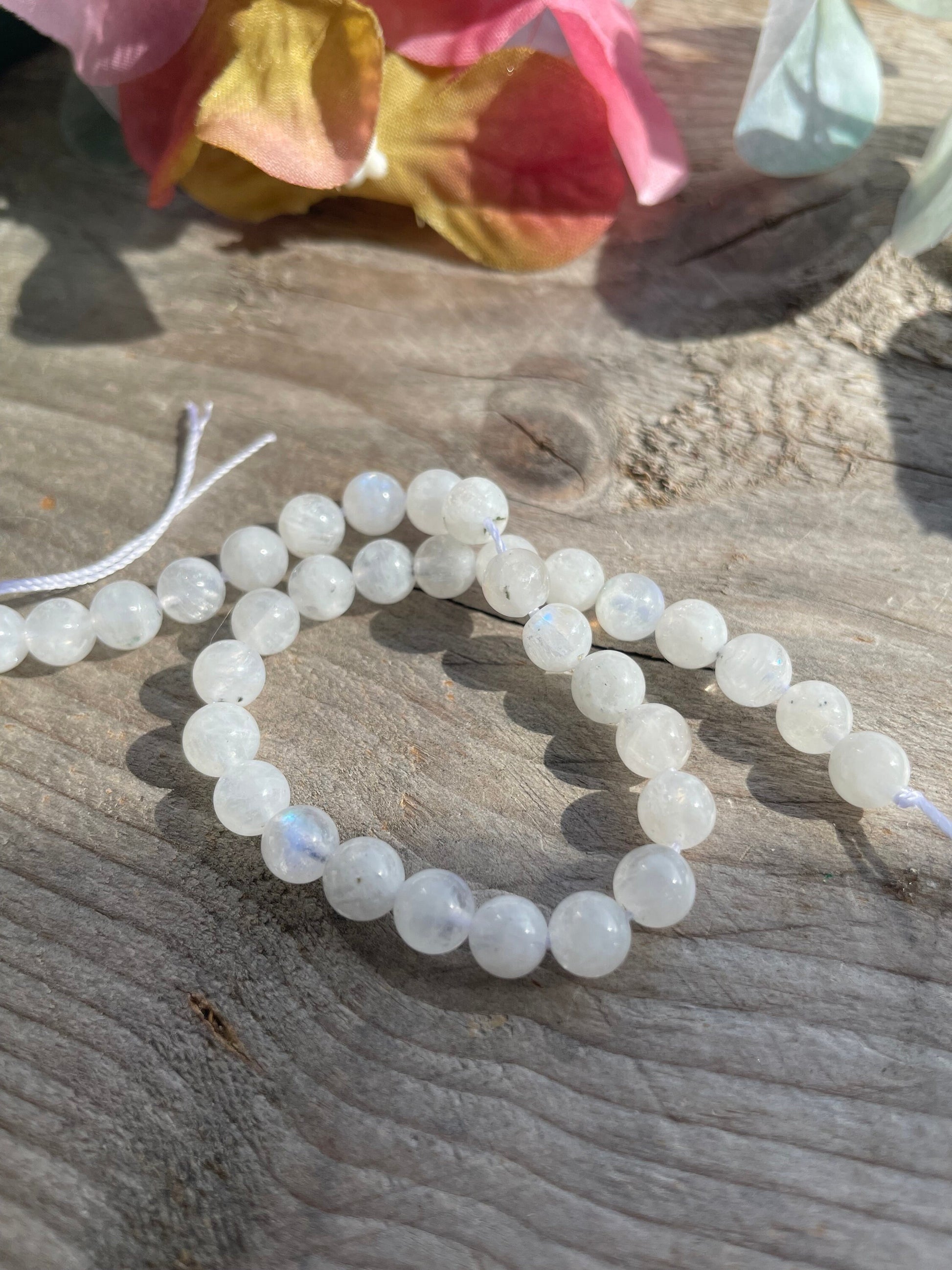 Rainbow moonstone 6mm beads