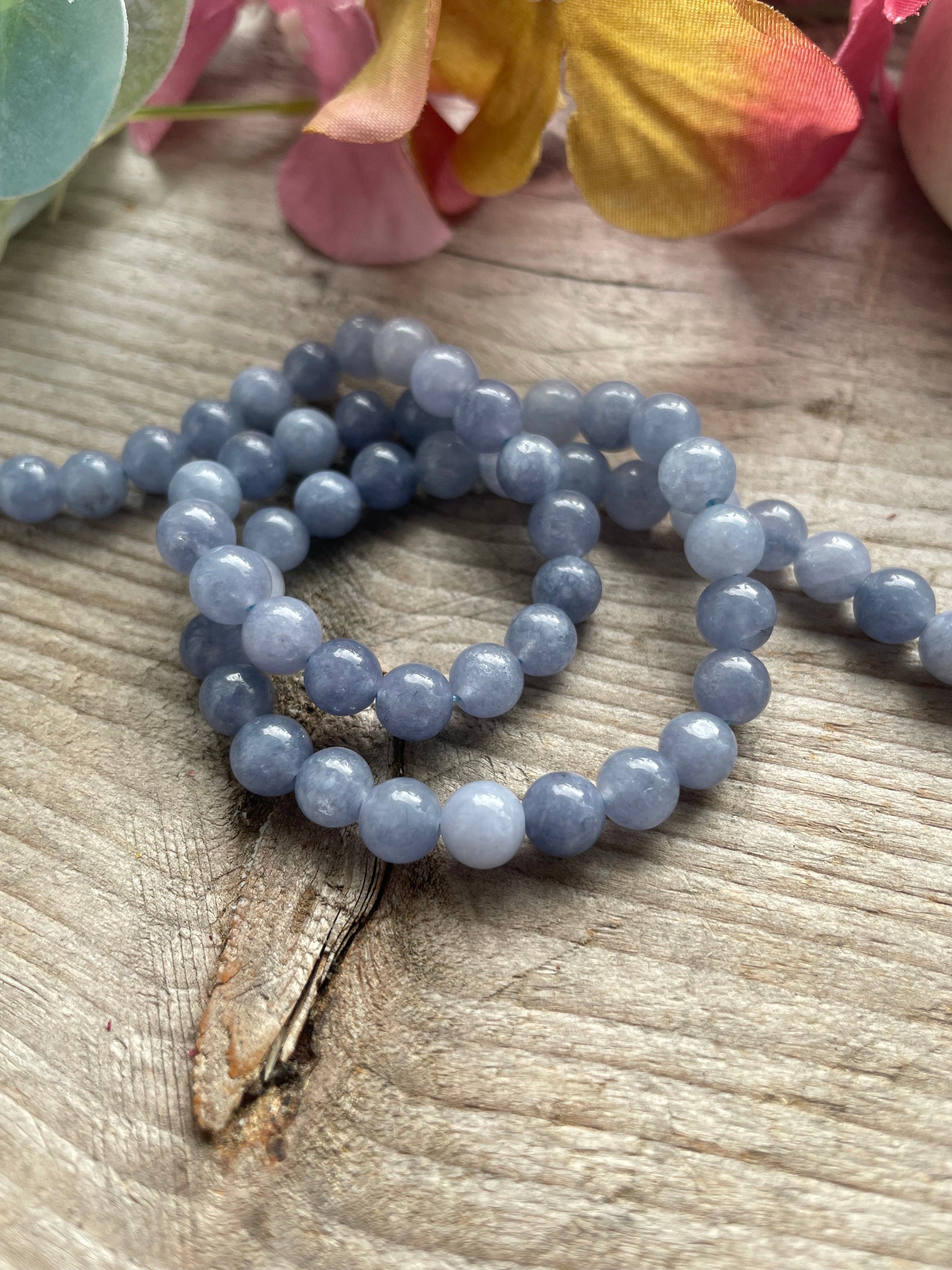 Dark aquamarine 6mm beads