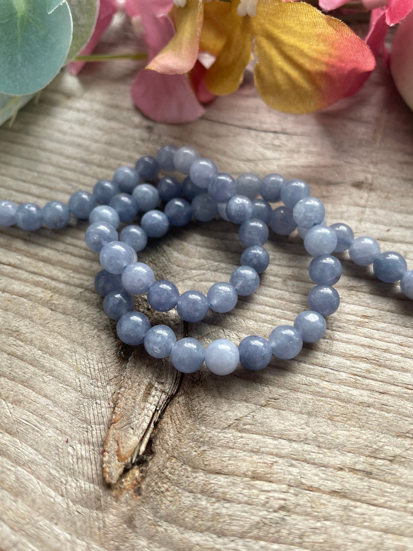 Dark aquamarine 6mm beads