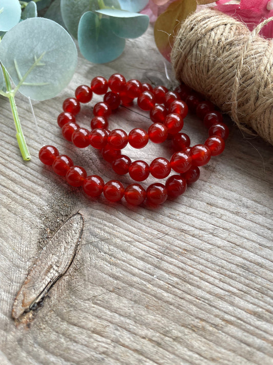 Red agate 8mm beads