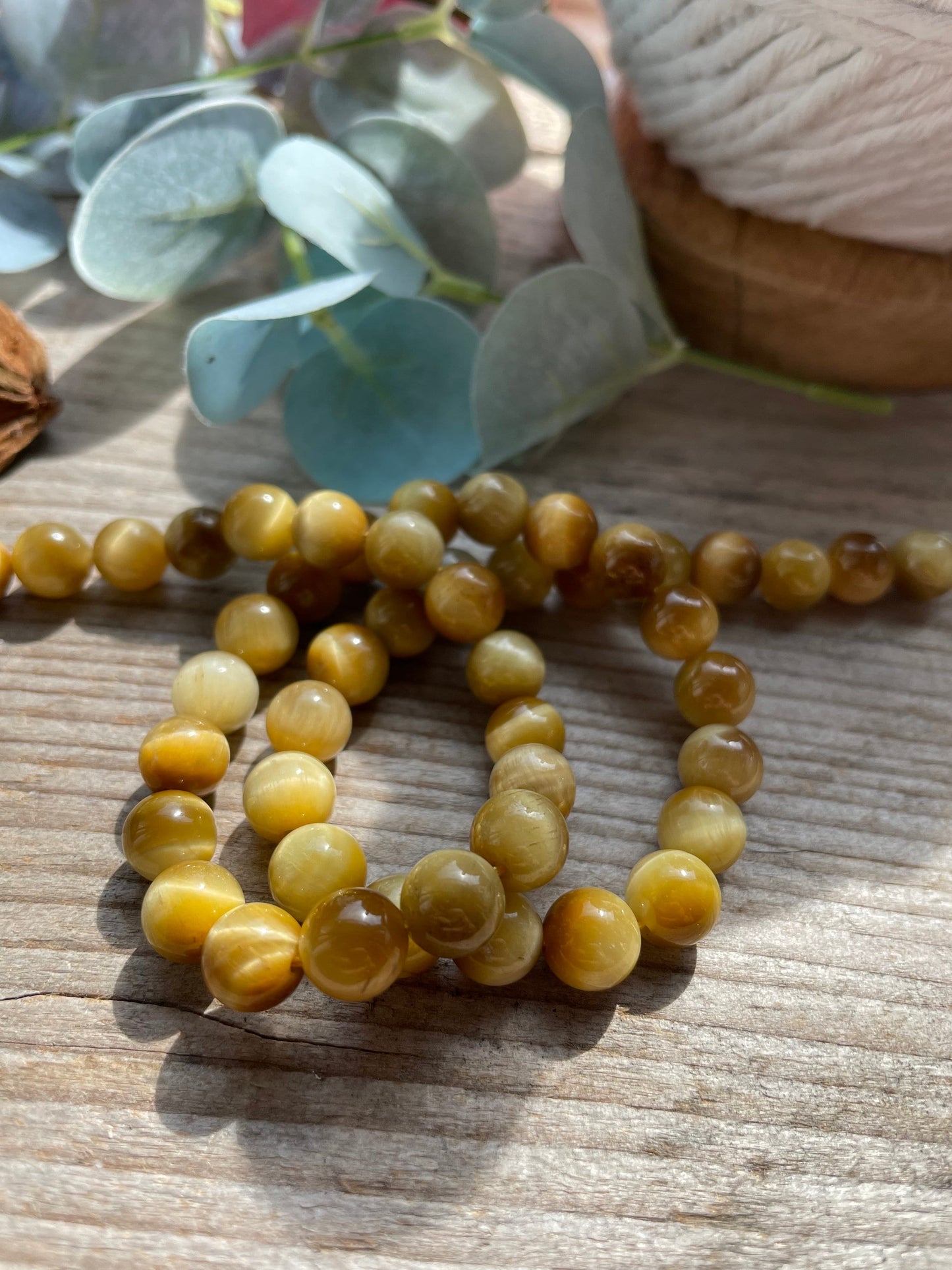 Tigers eye gold 8mm beads