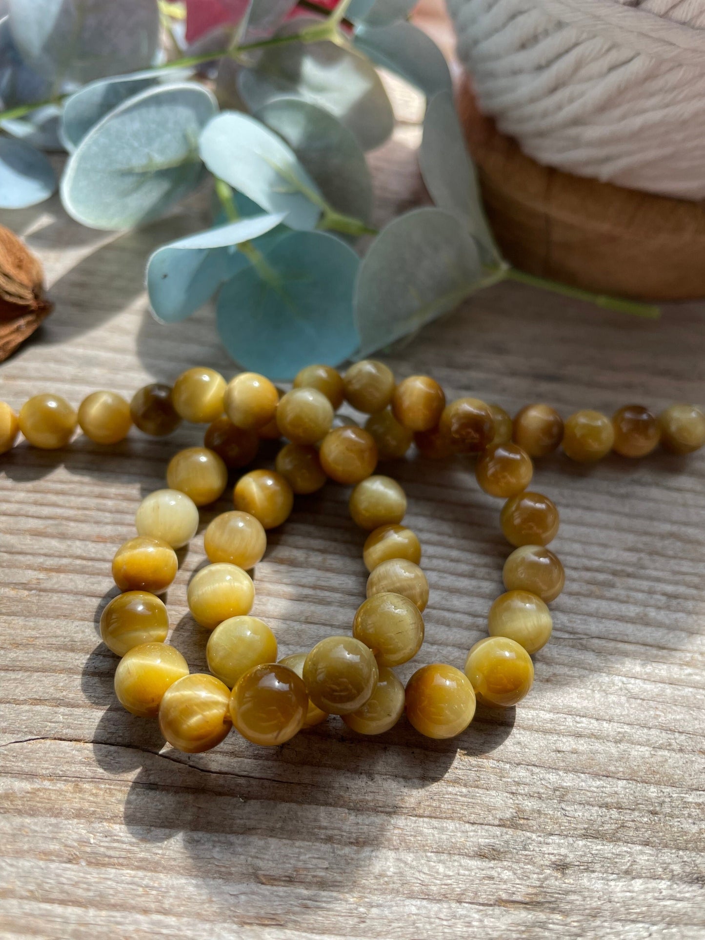 Tigers eye gold 8mm beads