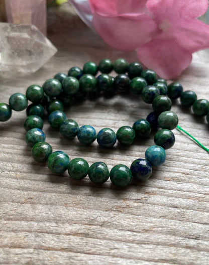 Chrysocolla Azurite 6mm beads