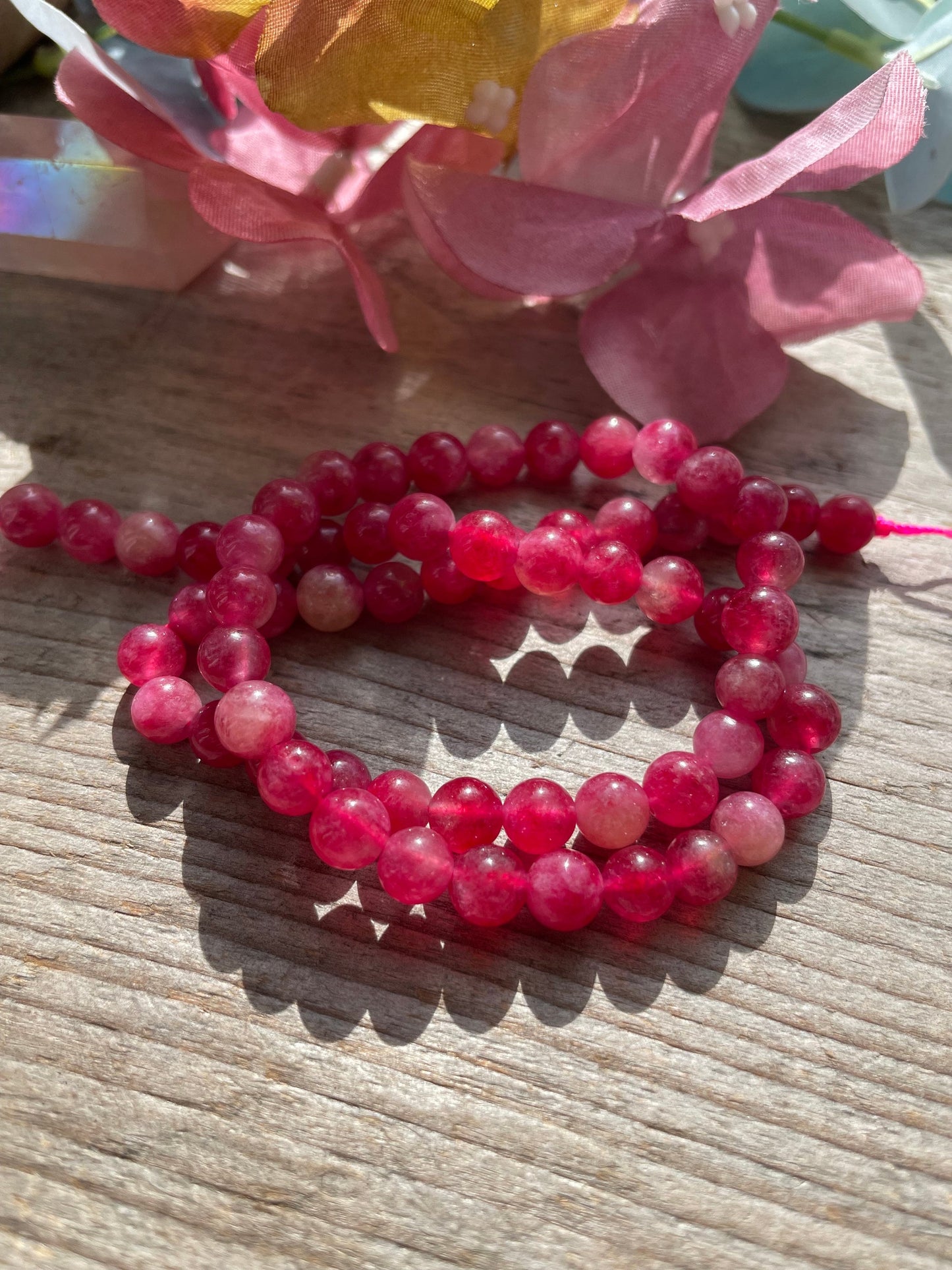 Pink Tourmaline 6mm beads