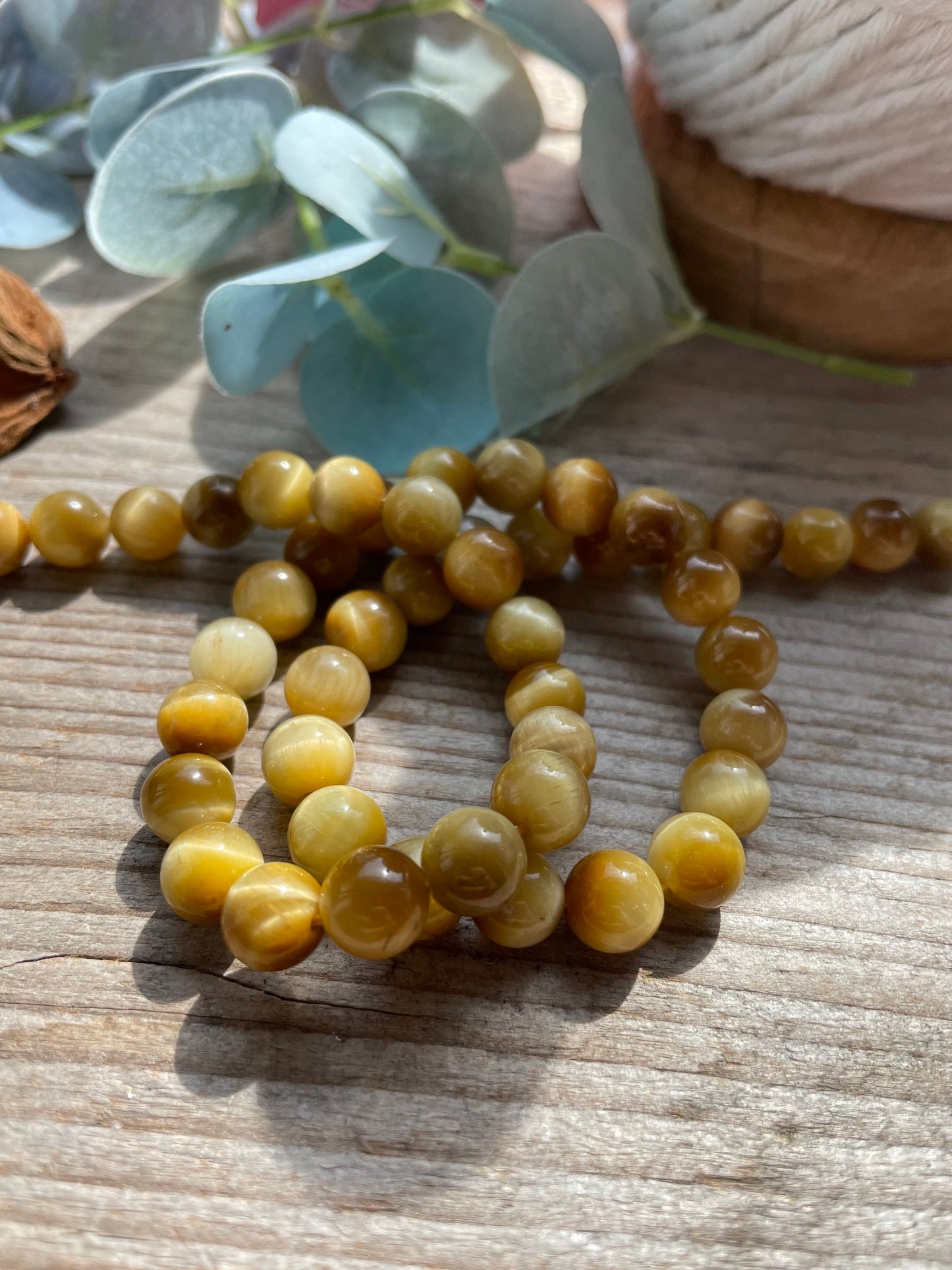 Tigers eye gold 8mm beads