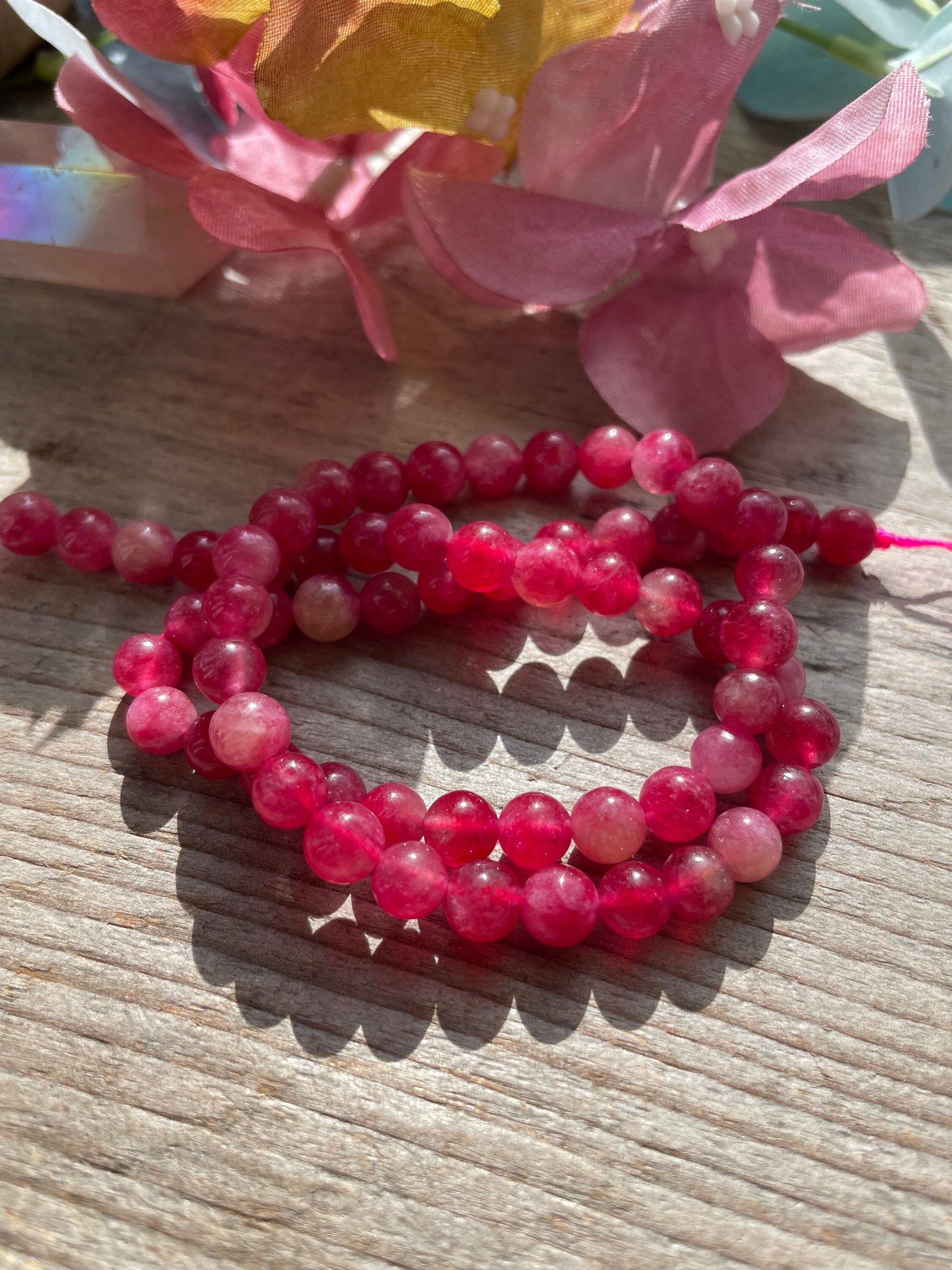 Pink Tourmaline 6mm beads