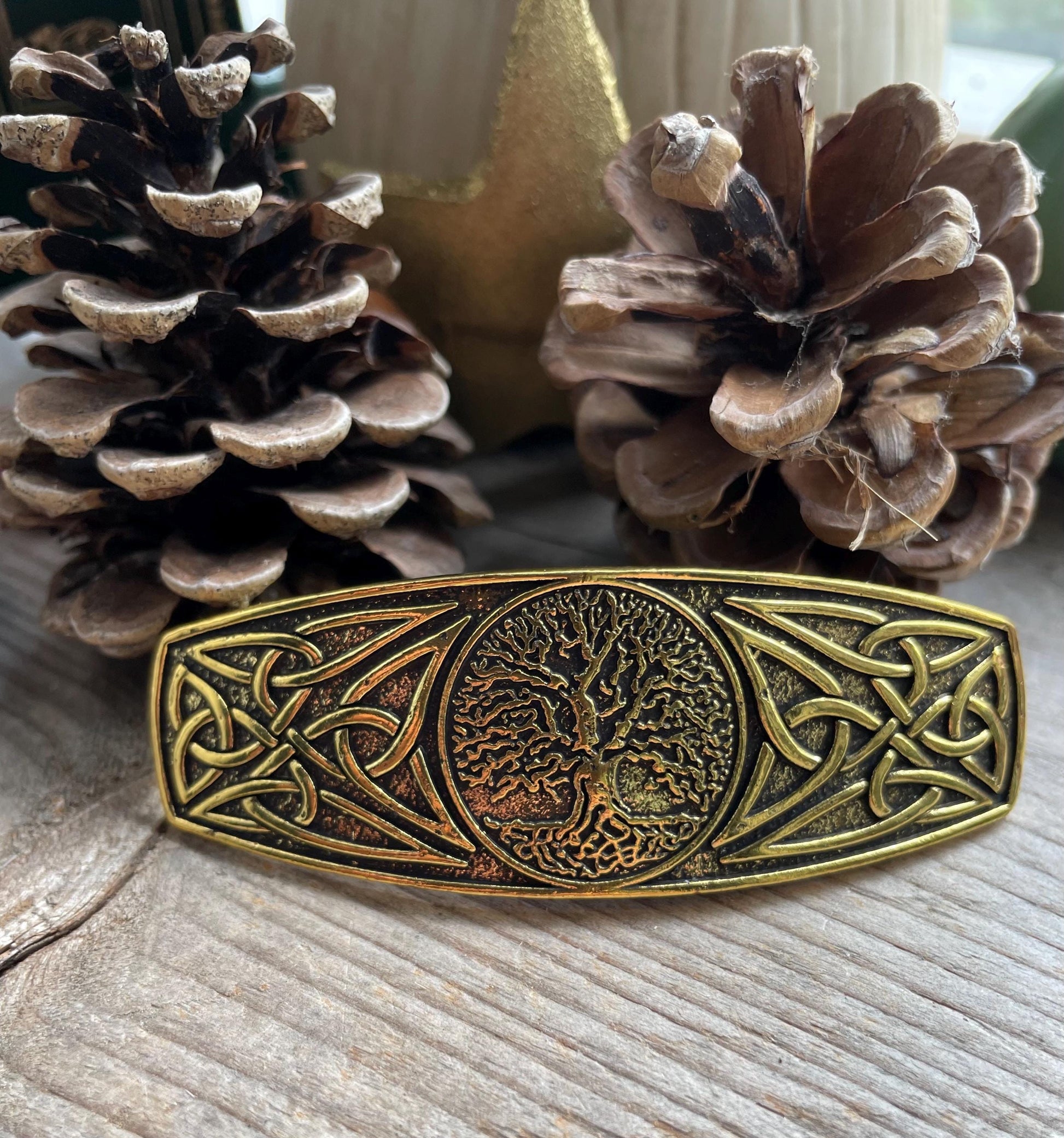 Tree of Life, Celtic Knot Hair Clip, Celtic Barrette, Irish Jewelry, Pagan Jewelry, Friendship Gift, Wiccan Jewelry, Bridal Party Gift