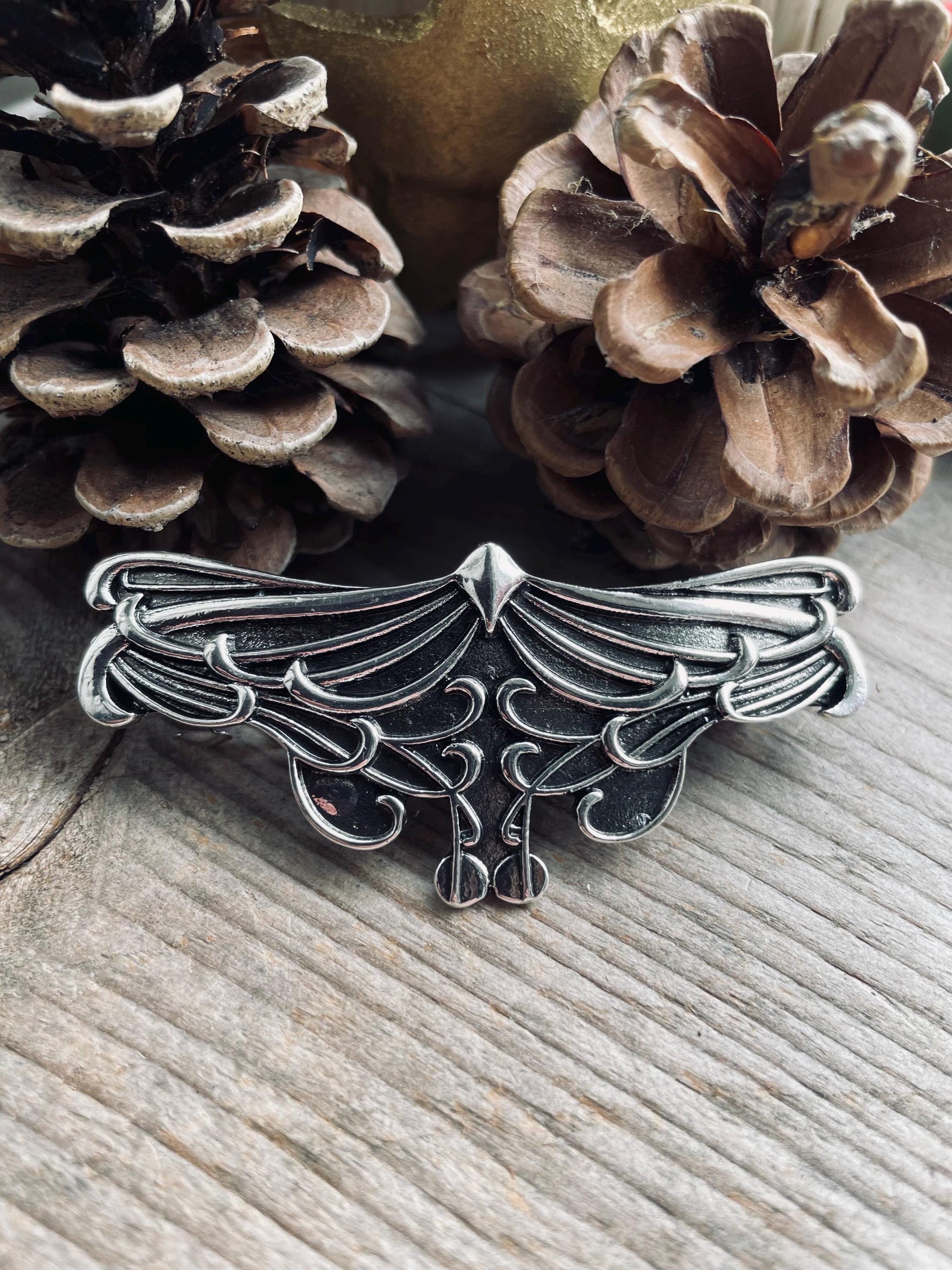 Art Nouveau Moth/Butterfly hair barrette