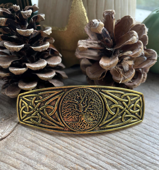 Tree of Life, Celtic Knot Hair Clip, Celtic Barrette, Irish Jewelry, Pagan Jewelry, Friendship Gift, Wiccan Jewelry, Bridal Party Gift