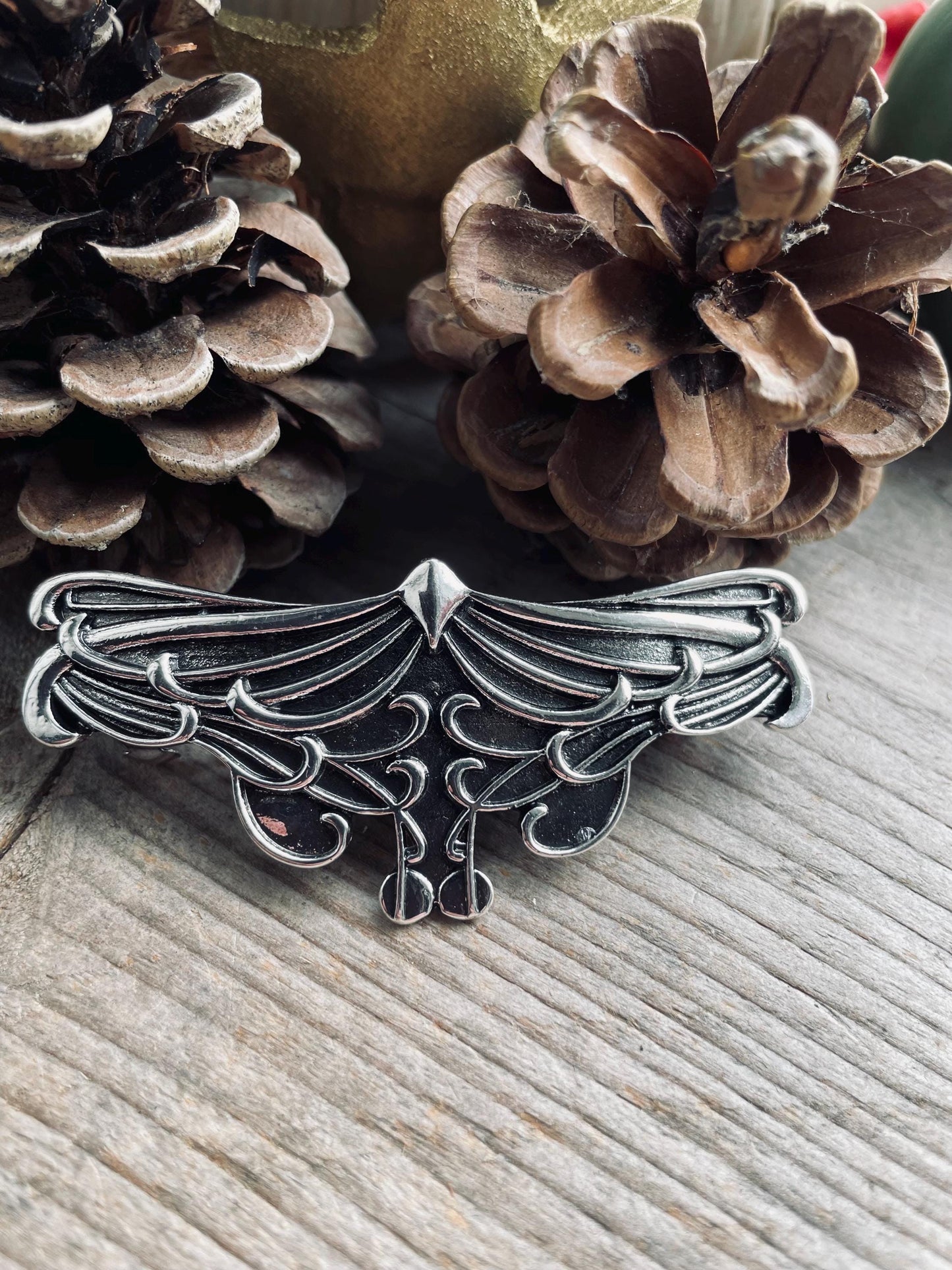 Art Nouveau Moth/Butterfly hair barrette