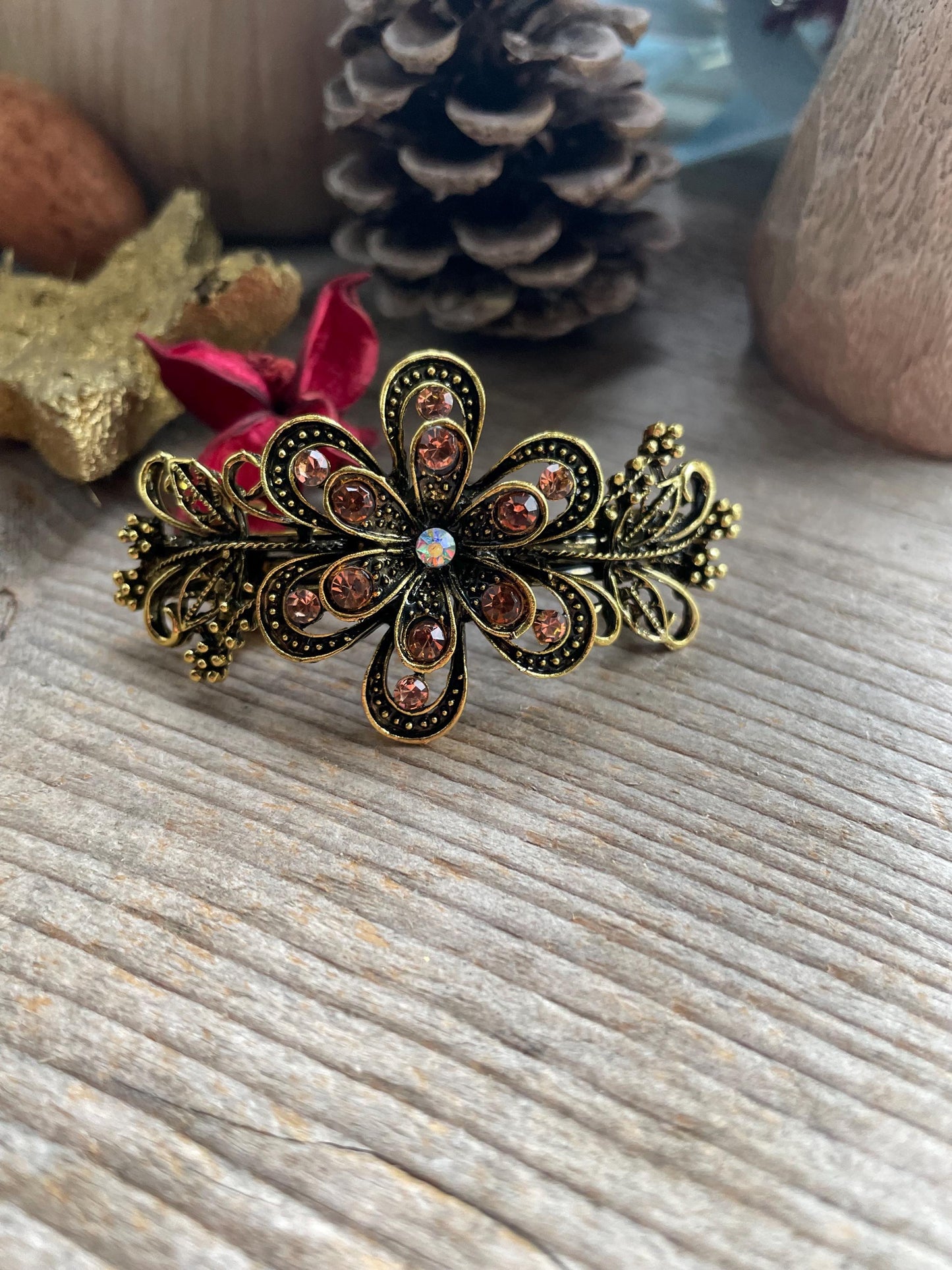 Vintage floral Hair Barrette