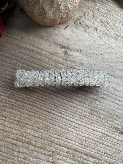 Elegant Crystal Hair barrette 1.5 x 8.5 cm