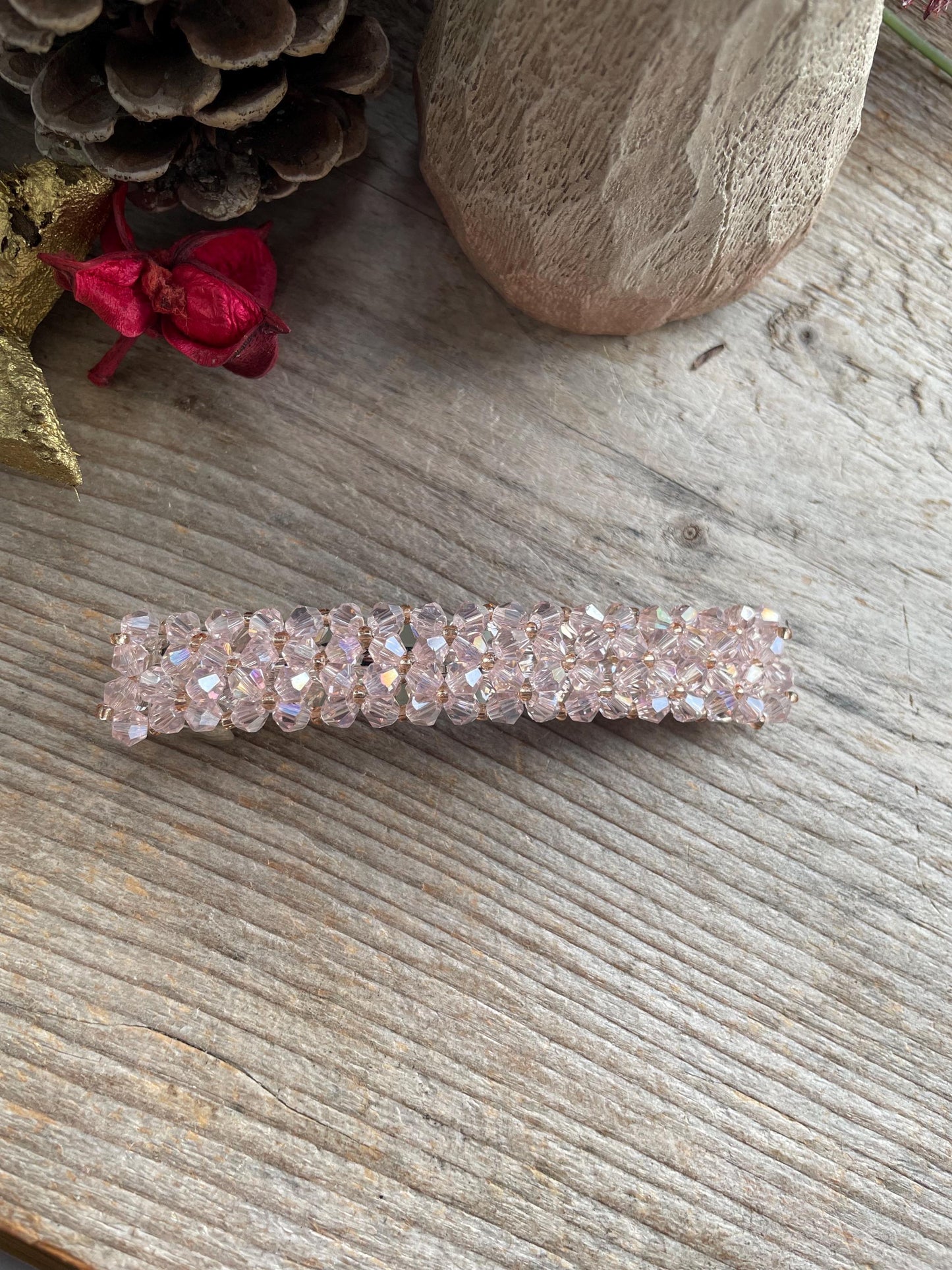 Elegant Crystal Hair barrette 1.5 x 8.5 cm