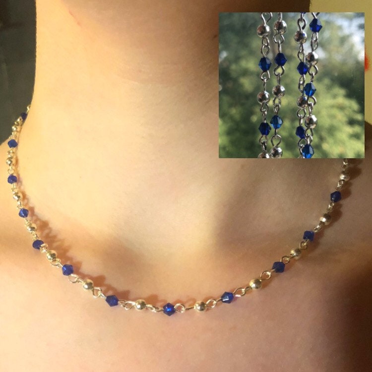 Dark Blue Fairy Necklace