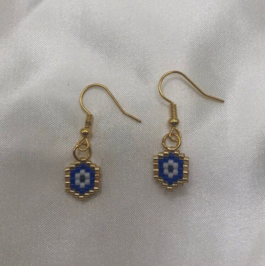 Evil Eye Beaded Earrings | In Ear and Clip Ons Available