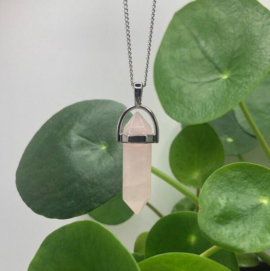 Rose Quartz Point Necklace | Witch, Cleansing, Magick, Crystal Jewellery