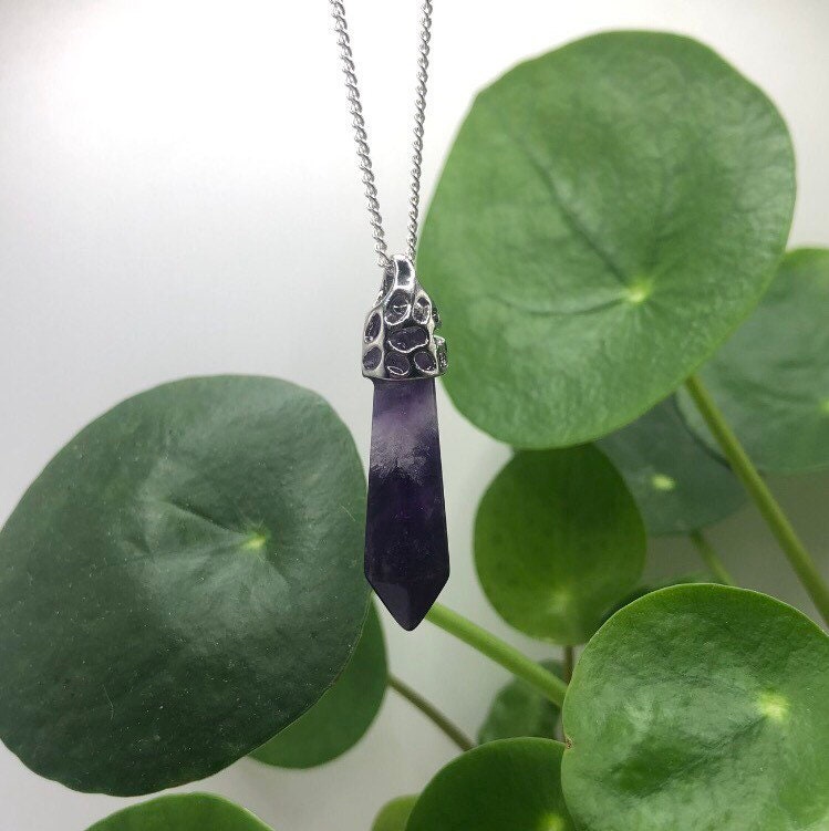 Ornate Amethyst Point Necklace | Witch, Cleansing, Magick, Crystal Jewellery