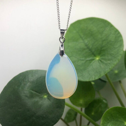 Opalite Drop Necklace | Witch, Cleansing, Magick, Crystal Jewellery