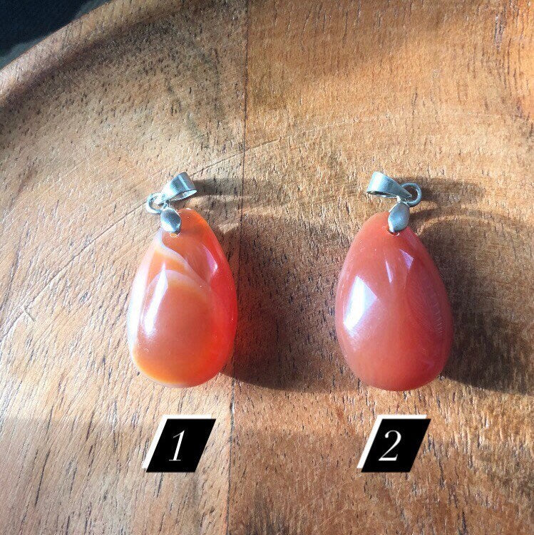 Carnelian Drop Necklace | Witch, Cleansing, Magick, Crystal Jewellery