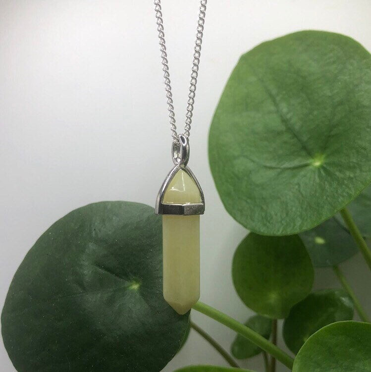 Peridot Point Necklace | Witch, Cleansing, Magick, Crystal Jewellery