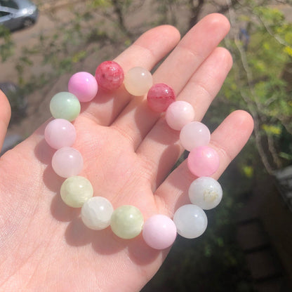 Chalcedony Beaded 12mm Stretch Bracelet | Crystals, Fairycore, Witch, Healing, Psychic, Spiritual, Magic Jewellery