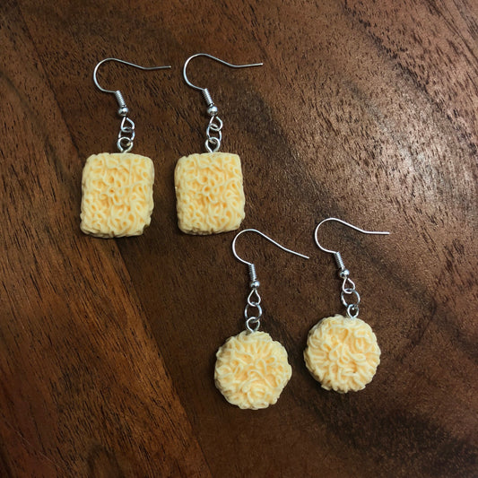 Ramen Noodles Earrings | In Ear and Clip Ons Available | Japan, Sushi, Mukbang, Unique, Foodie, Statement, Funky, Weird Jewellery